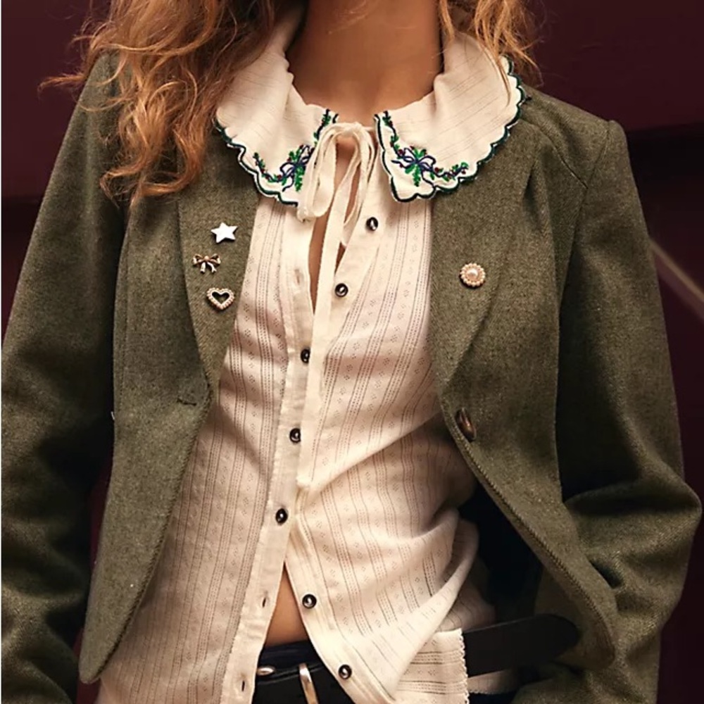 Free People Juniper Embellished Top